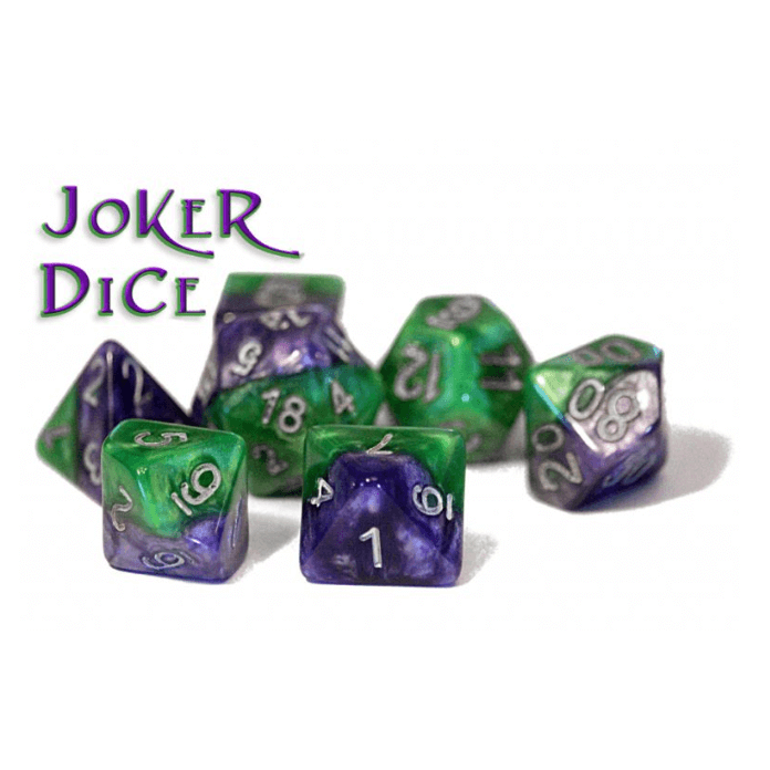 Dice 7-set Joker (16mm) Purple / Green