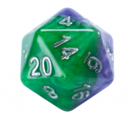 Dice 7-set Joker (16mm) Purple / Green