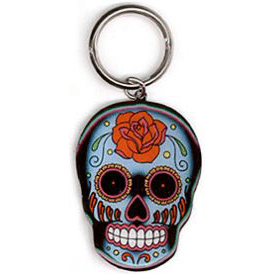 Keychain Sugar Skull (Blue)