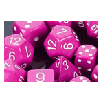 Dice Set 36d6 Opaque (12mm) 25807 Purple / White