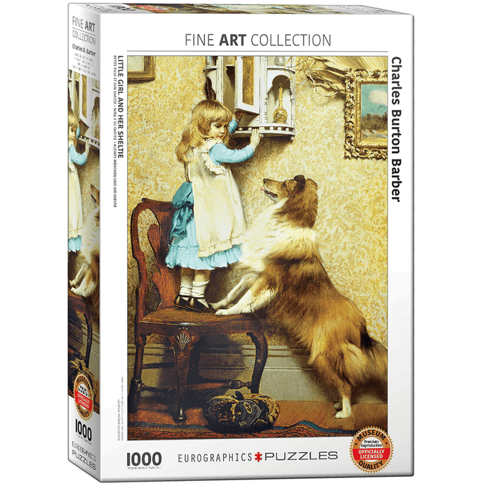 Puzzle (1000pc) Fine Art : Little Girl and her Sheltie