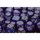 Dice Set 12d6 Lustrous (16mm) 27697 Purple / Gold