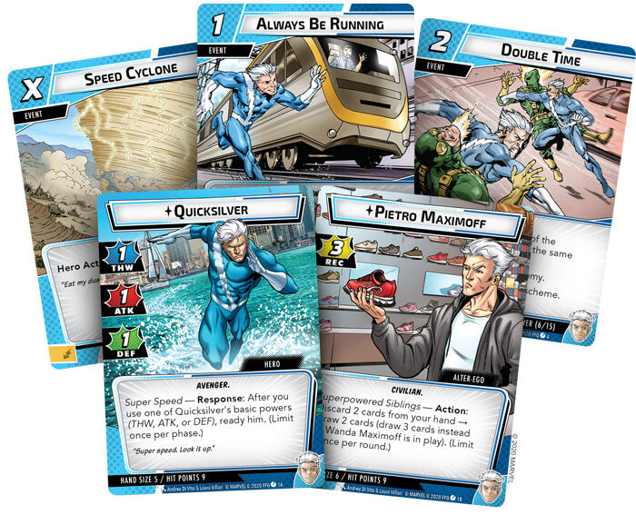 Marvel Champions LCG Hero Pack : Quicksilver