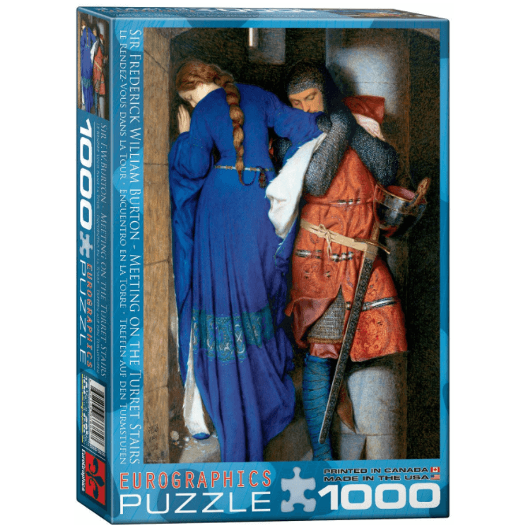 Puzzle (1000pc) Fine Art : Meeting on Turret Stairs