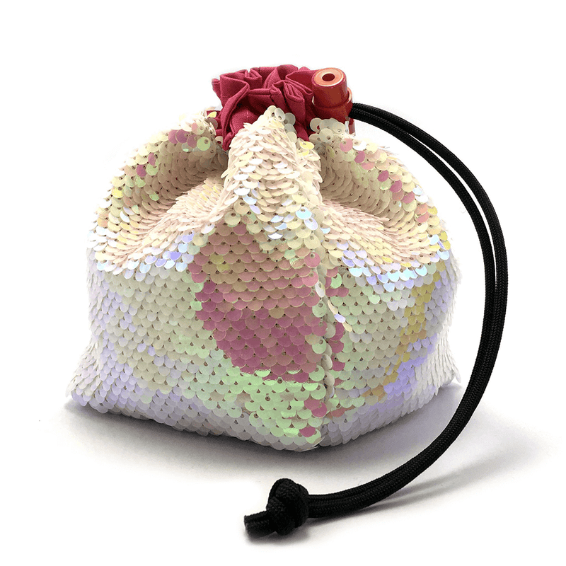Dice Bag Sequined (4x4x6in) Mermaid Opalescent