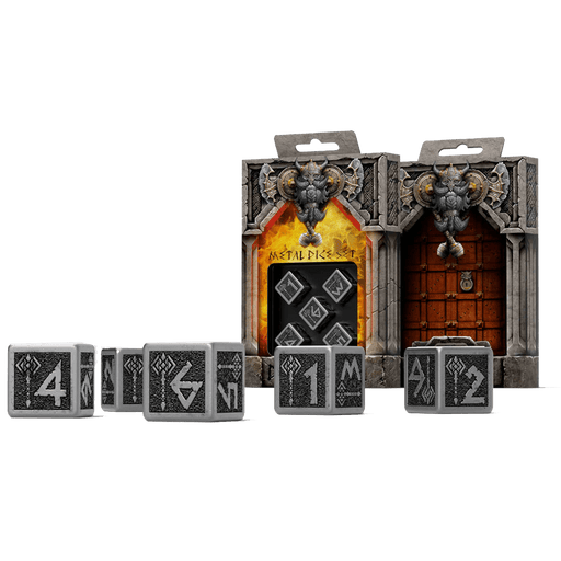 Dice Set 5d6 Metal (16mm) Dwarven