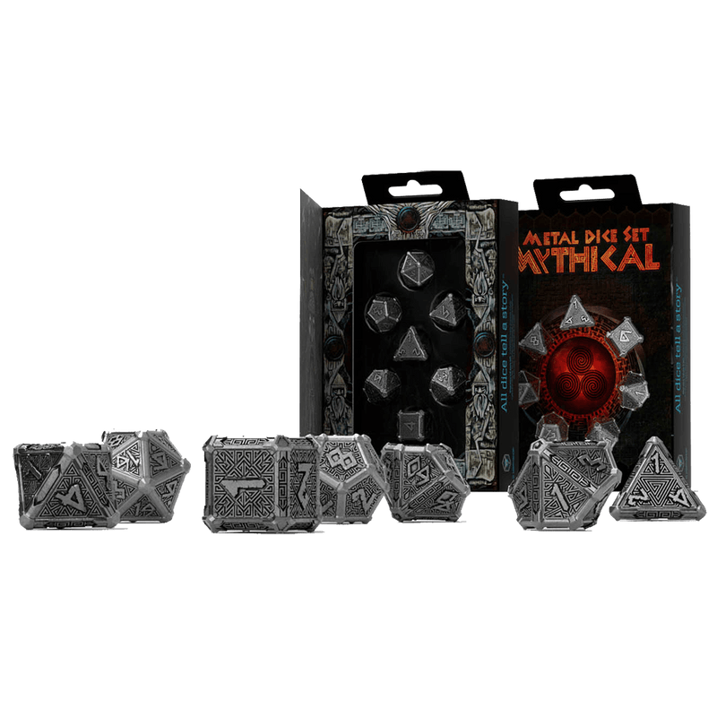 Dice 7-set Metal (16mm) Mythical