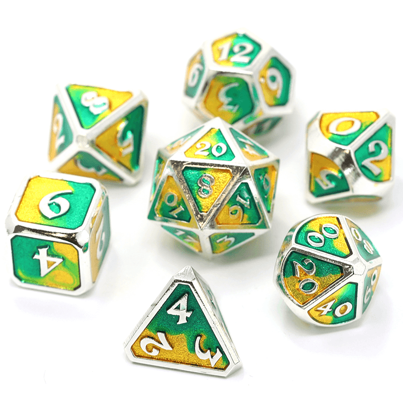 Dice 7-set Metal Mythica (16mm) Spellbinder Basilisk