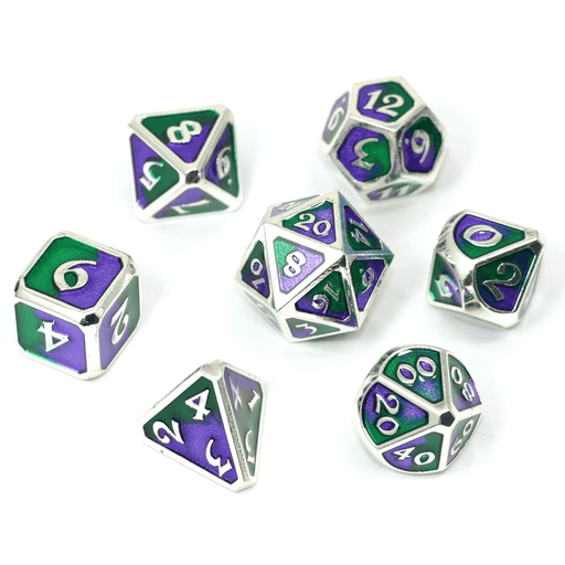 Dice 7-set Metal Mythica (16mm) Spellbinder Jokester