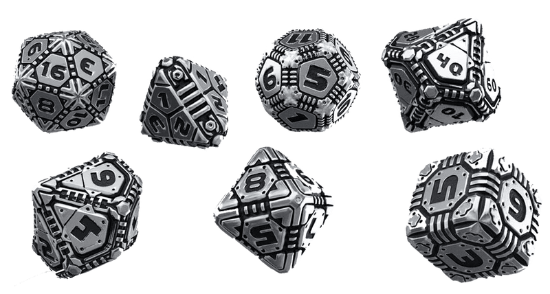 Dice 7-set Metal (16mm) Tech