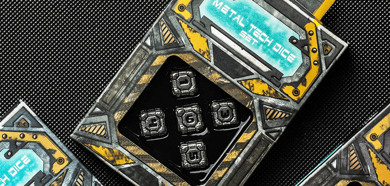 Dice Set 5d6 Metal (16mm) Tech