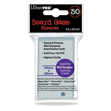 Sleeves Ultra Pro Mini European (Purple 44x68mm 50ct) Clear