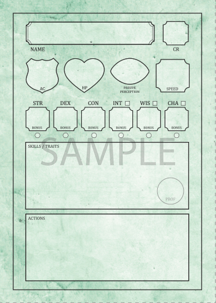 Combat Cards : Monster Cards