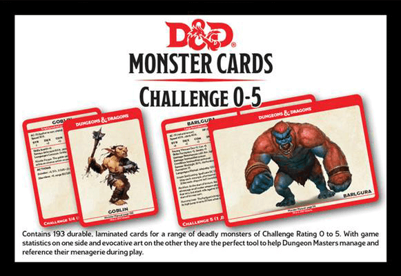 D&D (5e) Monster Cards (CR 0-5)