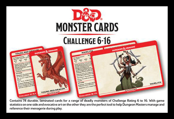 dnd 5e monsters by challenge rating D&D (5e) Monster Cards (CR 6-16) — Twenty Sided
