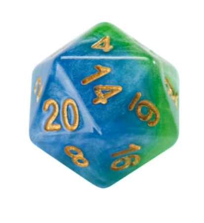 Dice 7-set Mother Earth (16mm) Green / Blue