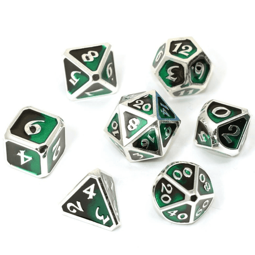 Dice 7-set Metal Mythica (16mm) Dark Arts Blight