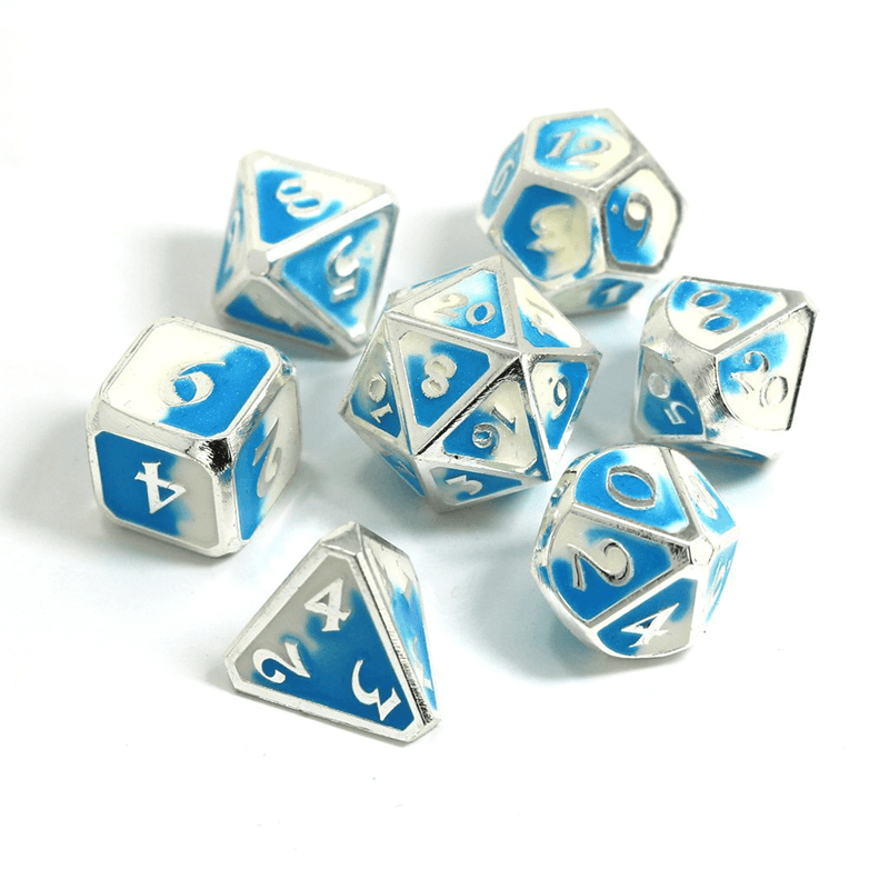 Dice 7-set Metal Mythica (16mm) Spellbinder Polar Vortex