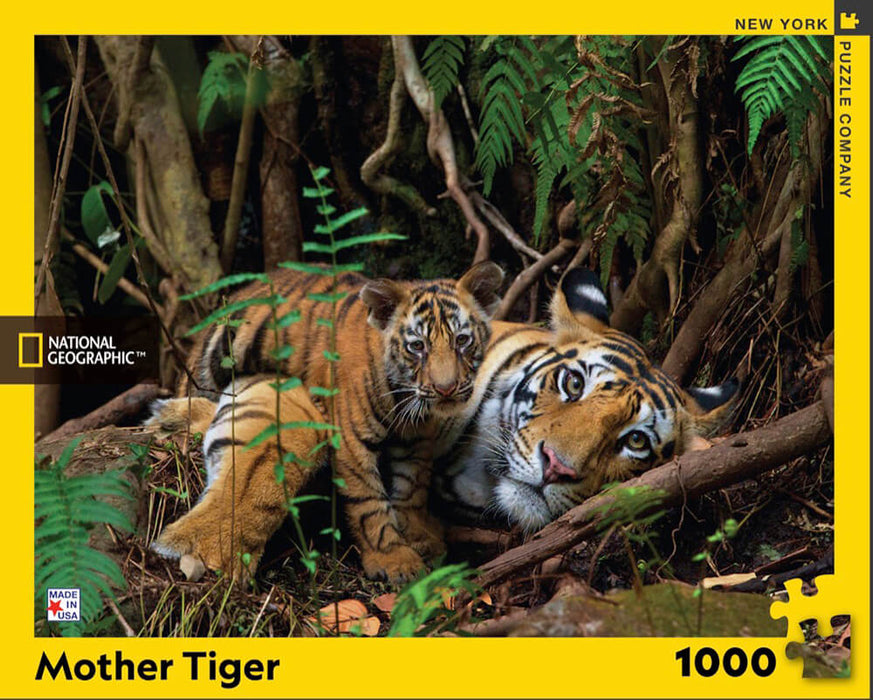 Puzzle (100pc) National Geographic : Mother Tiger and Cub