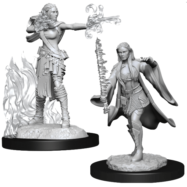 Mini - D&D Nolzur's Marvelous : Multiclass Warlock Sorceror (Female)