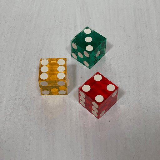 Polyhedral Dice d6 Casino (19mm) Nonprecision Assorted