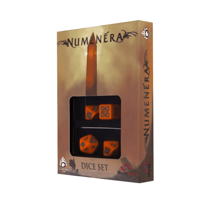 Dice 4-Set Numenera (16mm) Orange / Black