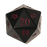 Polyhedral Dice d20 Stone (35mm) Obsidian