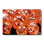 Dice Set 36d6 Translucent (12mm) 23803 Orange / White