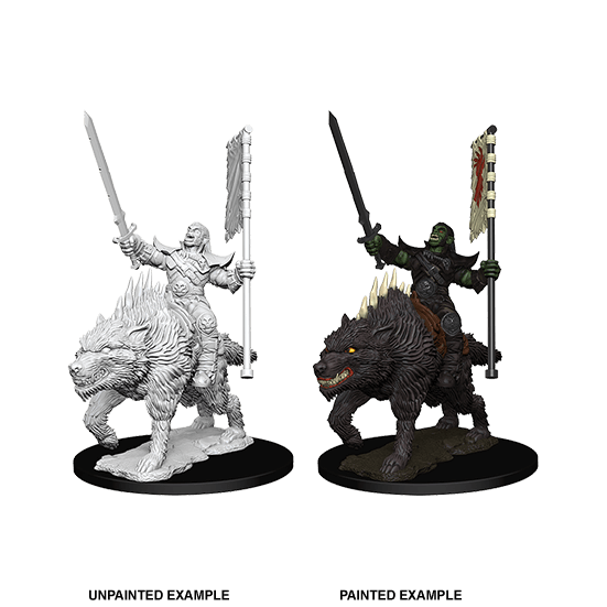 Mini - Pathfinder Deep Cuts : Orc on Dire Wolf
