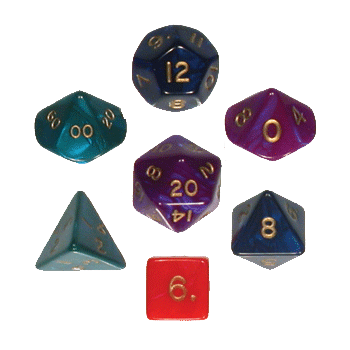 Dice 7-set Giant Otherworld (35mm) Green