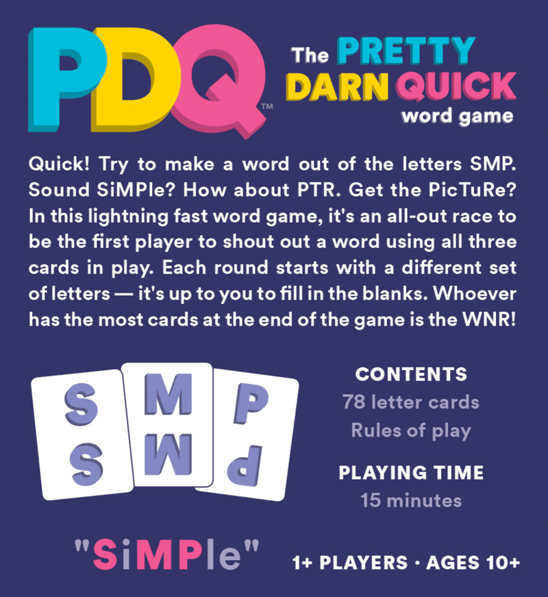 PDQ Pretty Darn Quick Word Game (2017)