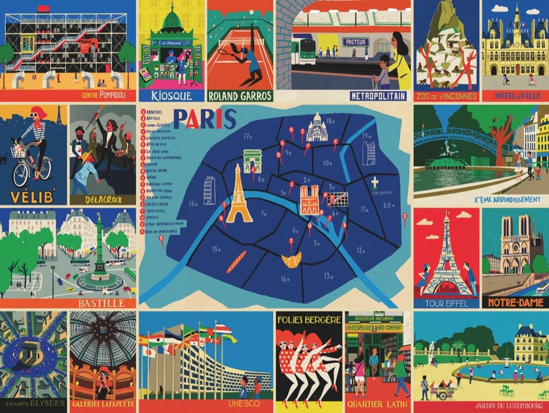 Puzzle (500pc) Paul Thurlby : Paris Collage