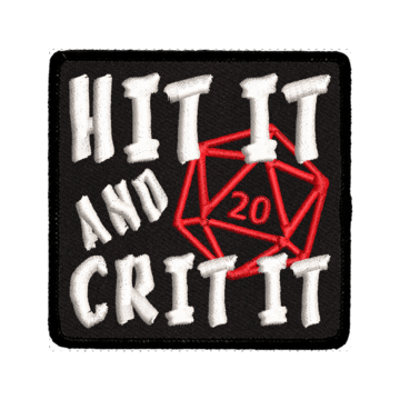 Patch (Iron On) Hit It and Crit It