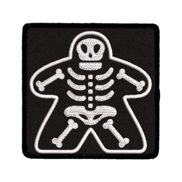 Patch (Iron On) Meeple Skeleton