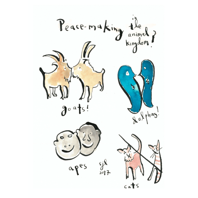 Greeting Card (5x7in) Peacemakers in the Animal Kingdom