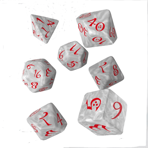 Dice 7-set Classic (16mm) Pearl / Red
