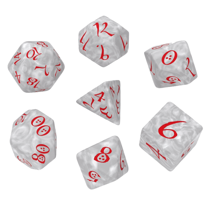 Dice 7-set Classic (16mm) Pearl / Red