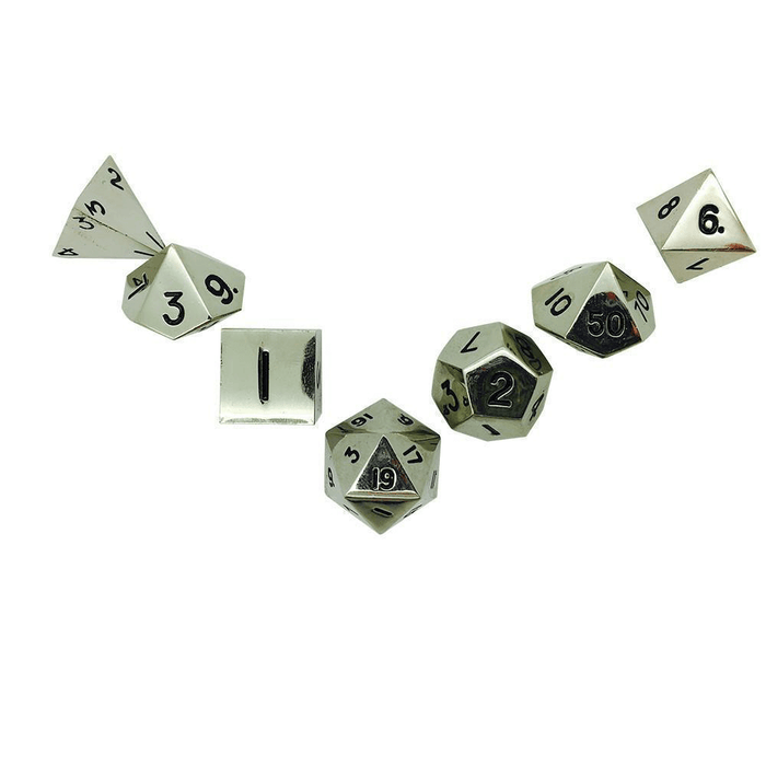 Dice 7-set Metal Pebble (10mm) Chainmail