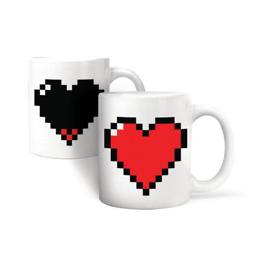 Pixel Heart (Heat Change) Mug