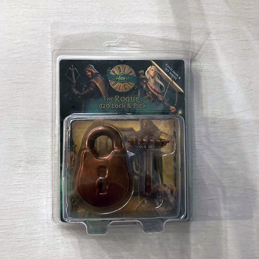 Dice d20 Rogue Lock and Pick Stout Bronze
