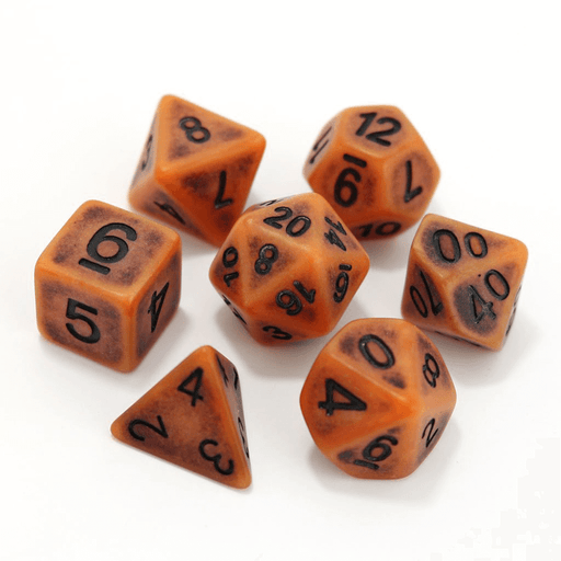 Dice 7-set Golem (16mm) Pumpkin