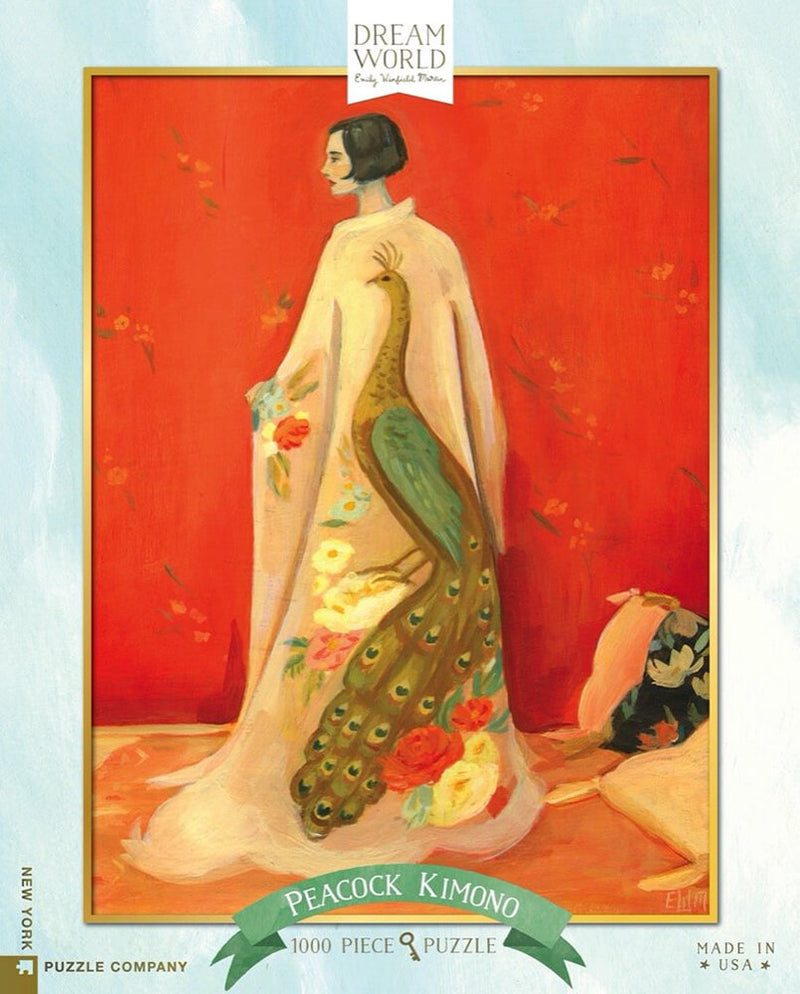 Puzzle (1000pc) Dream World : Peacock Kimono