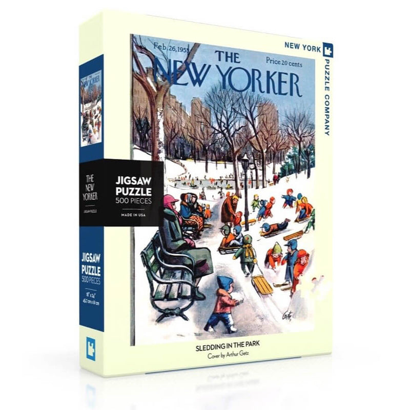Puzzle (1000pc) New Yorker : Sledding In The Park