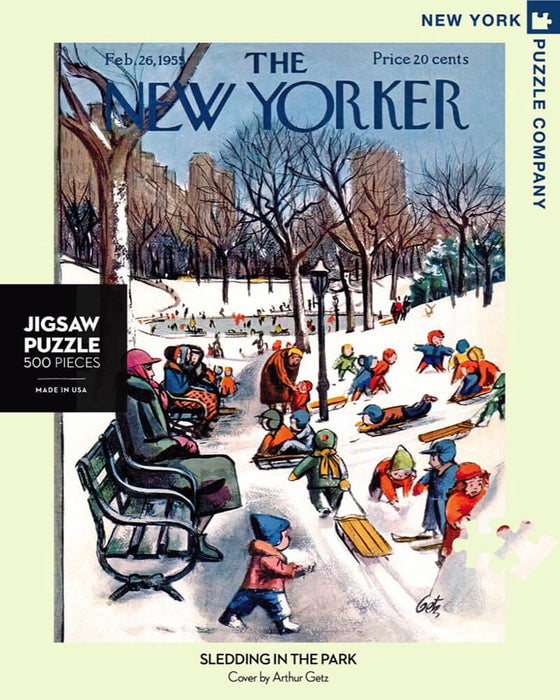 Puzzle (1000pc) New Yorker : Sledding In The Park
