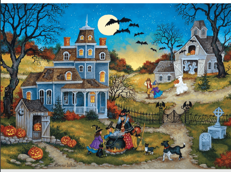 Puzzle (1000pc) Bonnie White : Three Little Witches