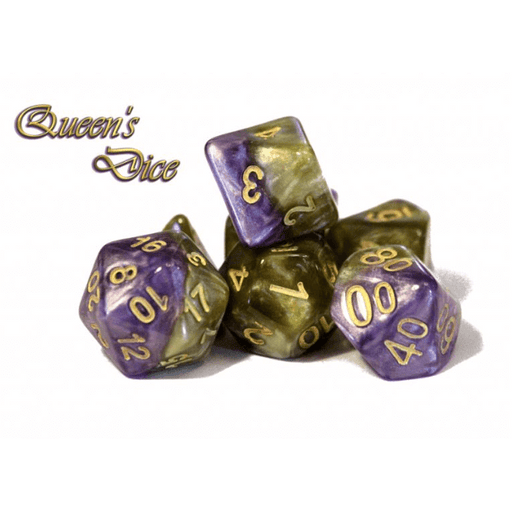 Dice 7-set Queen's Dice (16mm) Purple / Gold