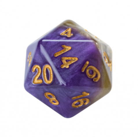 Dice 7-set Queen's Dice (16mm) Purple / Gold