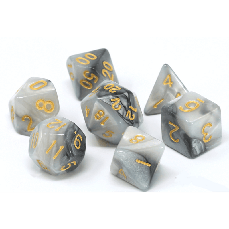 Dice 7-set Alloy (16mm) Quicksilver