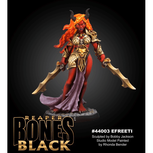 Mini - Reaper Bones Black 44003 Black Efreeti (Tiefling Female)