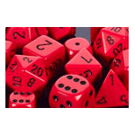 Dice Set 36d6 Opaque (12mm) 25804 Red / White